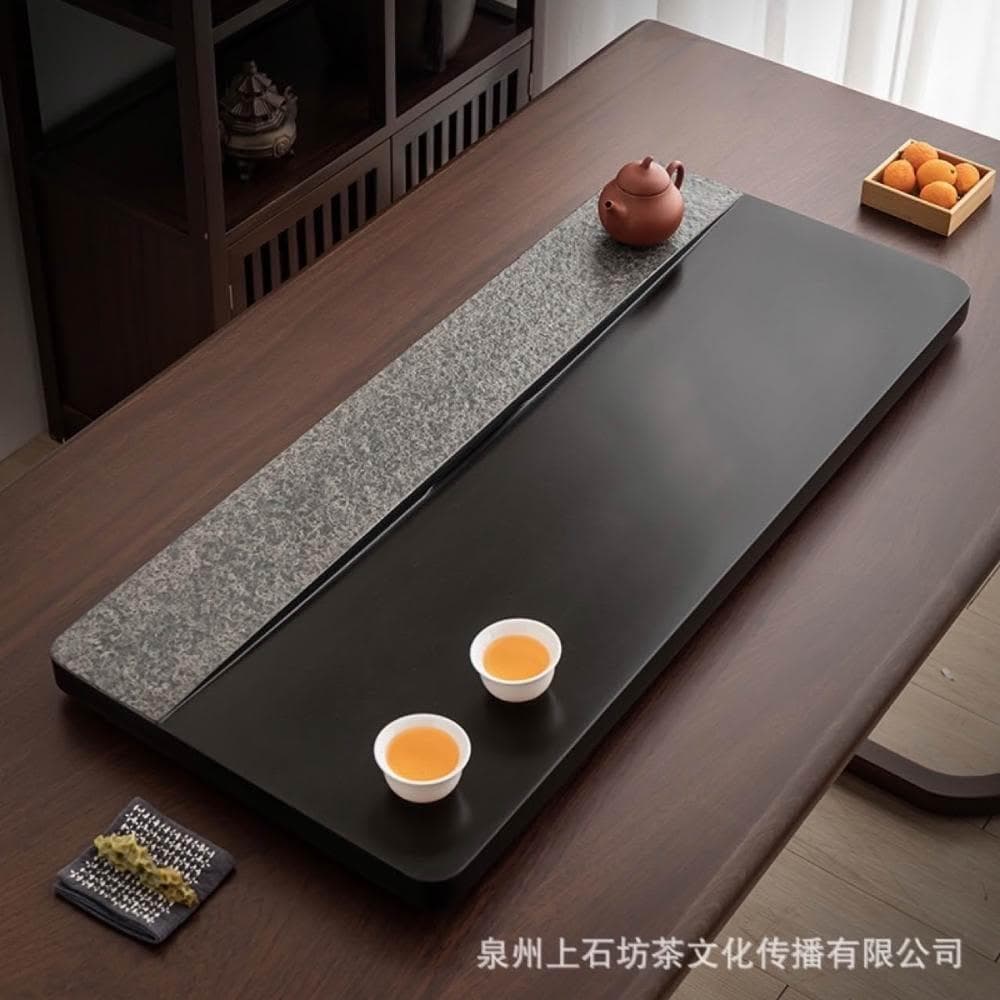 廠家直發 免稅 家用辦公烏金石茶盤 功夫茶具石茶海 大號茶臺簡約石茶盤