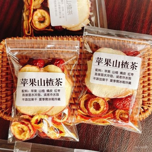 淘甄選好物【大果片不打碎】蘋果山楂茶山楂陳皮紅棗颳颳茶颳油茶女生冷泡茶