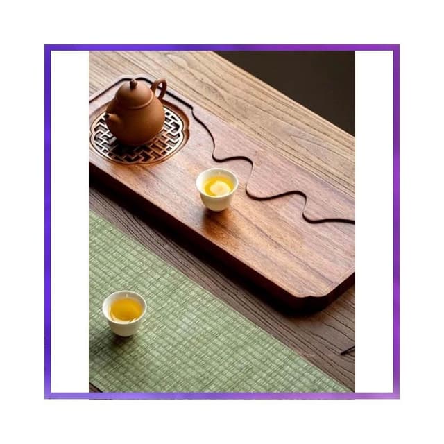 廠家直發 免稅 茶盤 商用整塊胡桃木排水式茶盤簡約家用實木小型幹泡臺茶具套裝新