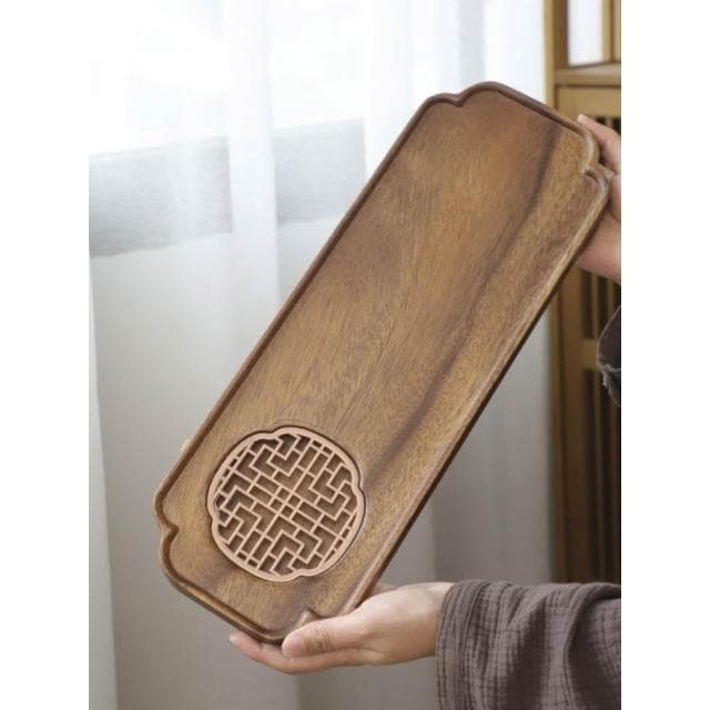 廠家直發 免稅 茶盤 商用整塊胡桃木排水式茶盤簡約家用實木小型幹泡臺茶具套裝新