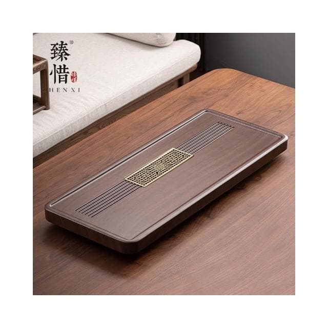廠家直發 茶盤 現代輕奢中式茶盤 家用功夫茶具套裝辦公室會客排水式大小茶臺