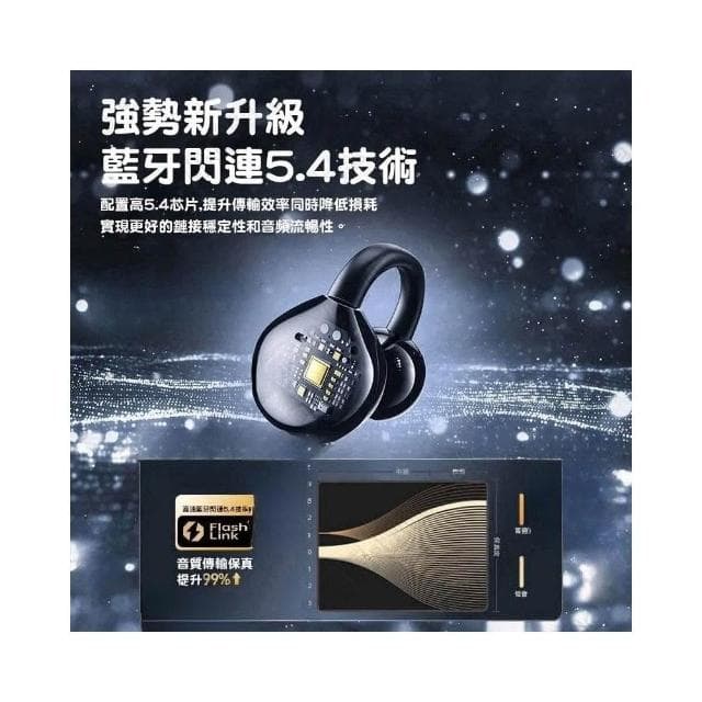 藍芽5.4無線耳機 耳夾式藍芽耳機不入耳降噪耳機 耳骨傳導藍牙耳機 夾耳式耳機 ows開放式聽感藍芽耳機 跑步運動耳機
