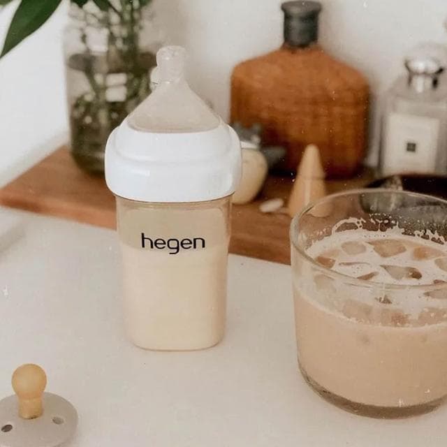 【hegen】PCTO™金色奇蹟PPSU多功能方圓型寬口奶瓶-240ml 防脹氣/擬乳奶嘴/3-6M適用(寶寶共和國)