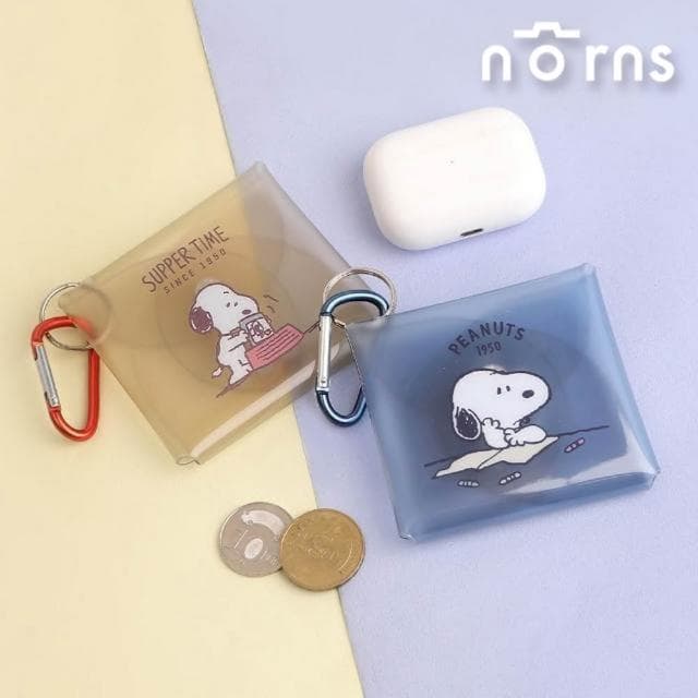 【Norns】Peanuts史努比PVC扣式零錢包- airpods耳機收納包 小吊飾 多功能隨身收納包