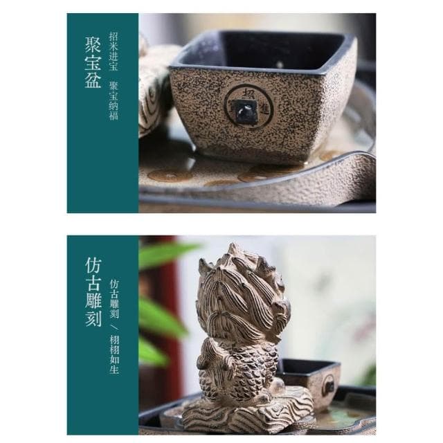 創意吸水獸流水擺件日進鬥金迴圈水風水球辦公室招財喬遷開業送禮