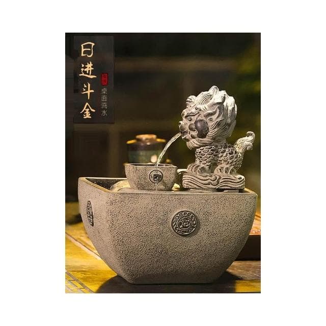 創意吸水獸流水擺件日進鬥金迴圈水風水球辦公室招財喬遷開業送禮