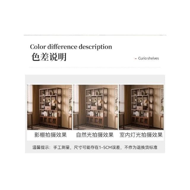 新中式博古架茶室茶葉架非實木茶具復古茶櫃收納置物架隔斷展示架