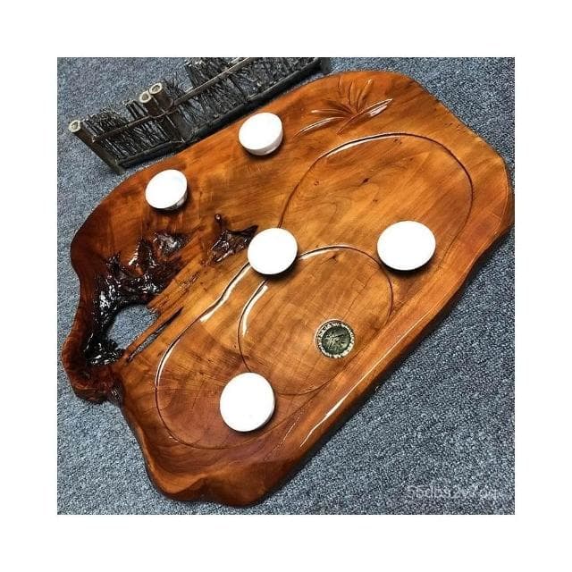 茶盤免運~天然樹根 整塊 實木茶盤 茶臺 茶海 單層中式原木排水家用功夫簡約 茶具