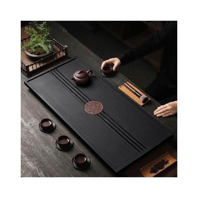 熱銷 烏金石茶盤 茶盤 石頭茶盤 石製茶盤 茶具 天然烏金石茶盤 茶臺 黑石茶盤 茶具 石茶盤 高檔茶盤