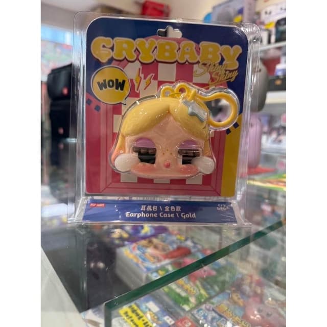 【POPMART 泡泡瑪特】CRYBABY SHINY SHINY系列-耳機包 可愛耳機包禮物 裝飾 吊飾 掛飾 全新 哭娃 