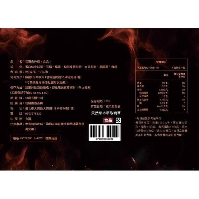 【我獨自升旗】VOGUELIFE 我獨自升旗 體力 精力 活力 調節身體機能 一氧化氮 透納葉 精氨酸 威猛 男士保養 男女精力 私密