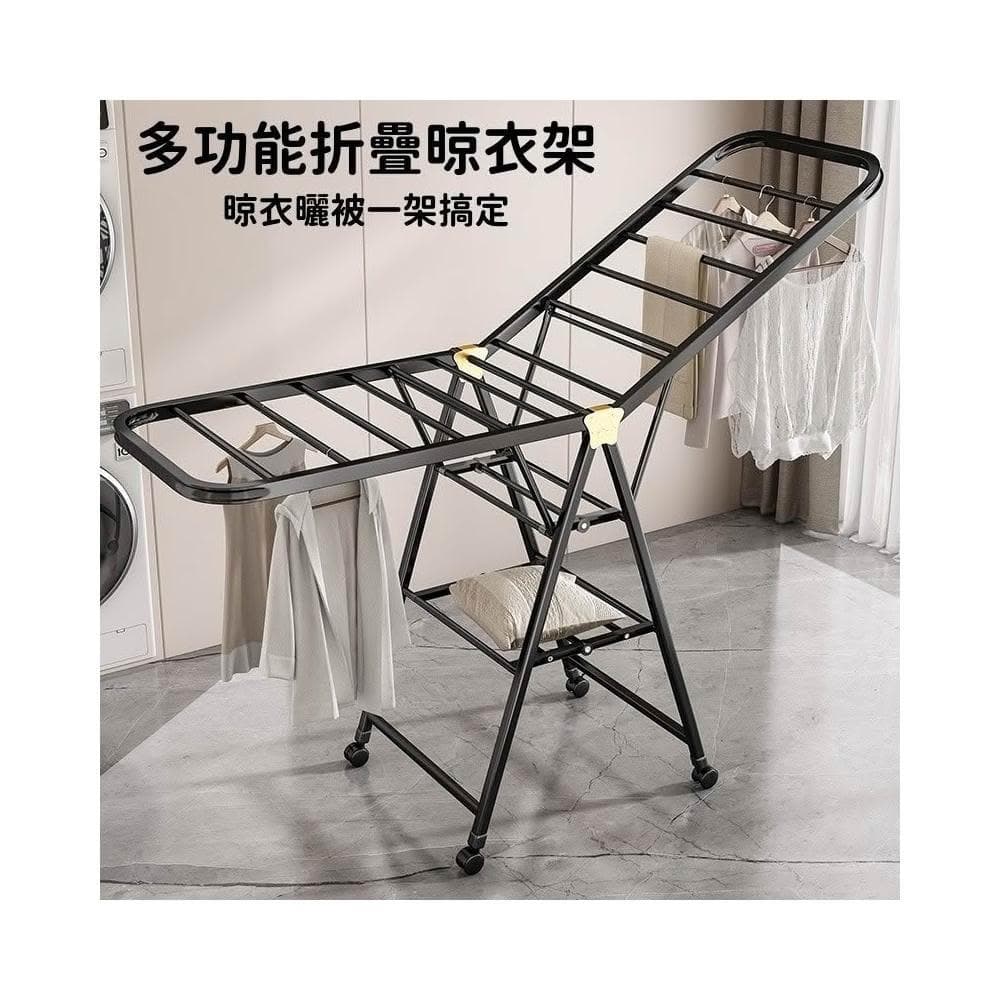 家用落地曬被子架 臥室陽台曬衣架 室內嬰兒涼曬掛衣桿 碳鋼掛衣桿 曬衣桿