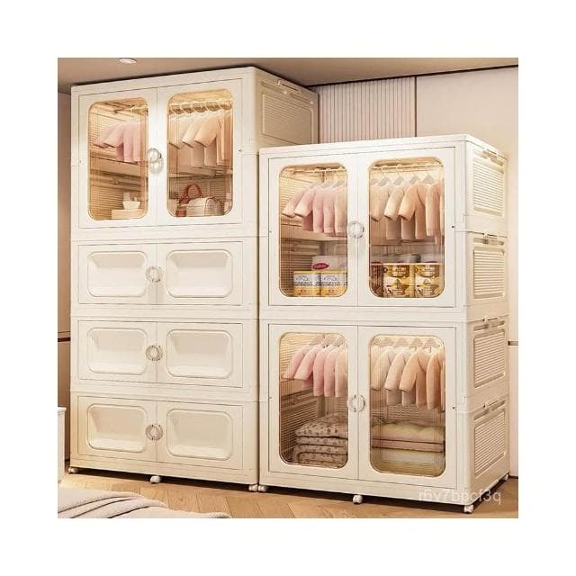 超大號90CM折疊兒童衣櫃寶寶衣物收納櫃塑料嬰兒衣櫥免安裝儲物櫃 折疊櫃 收納櫃 衣櫃衣櫥 收納箱 大容量儲物櫃 整理箱