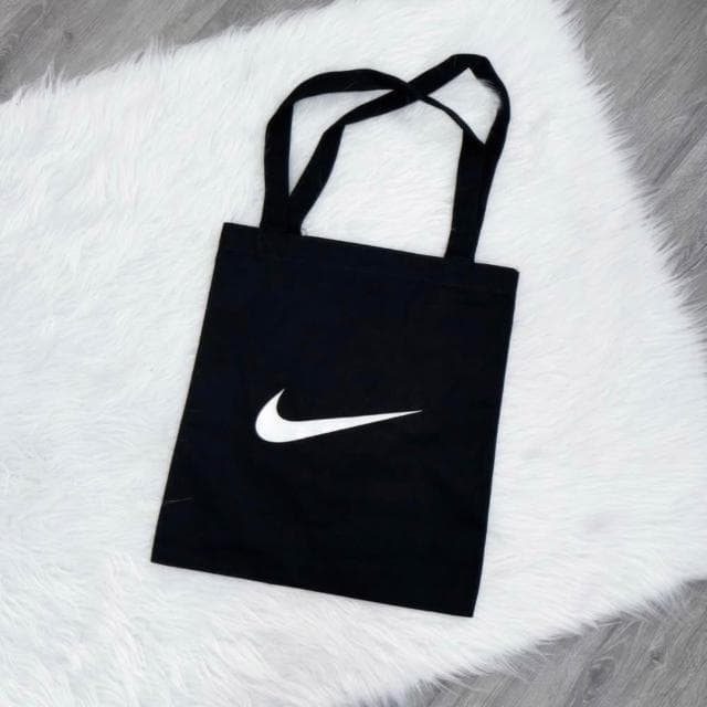 【NIKE 耐吉】NIKE黑白手提帆布包 帆布包 托特包 黑白 手提包 送禮 生日禮物 BG018-010A