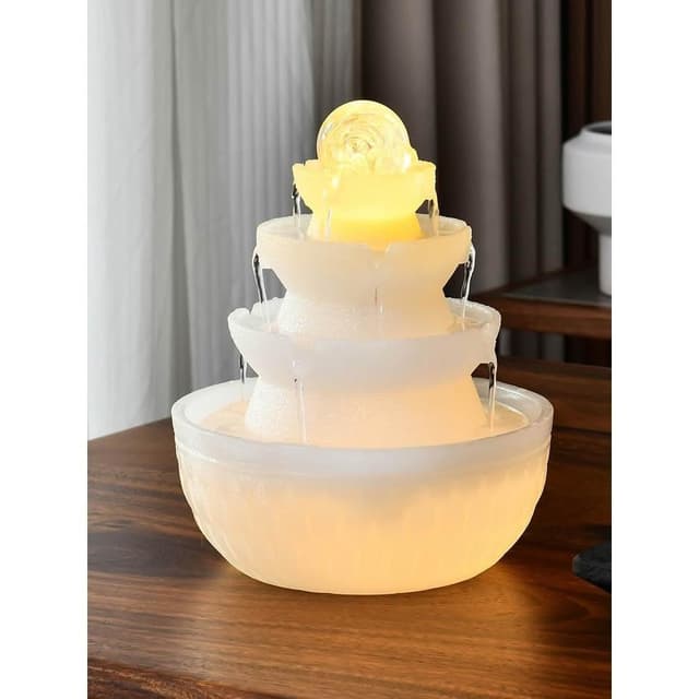 中式桌面流水擺件迴圈水景辦公家居風水輪裝飾品開業喬遷招財禮品