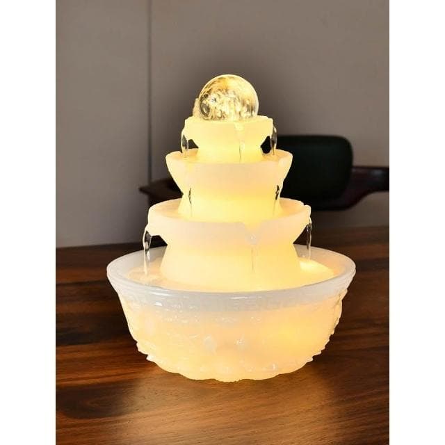 中式桌面流水擺件迴圈水景辦公家居風水輪裝飾品開業喬遷招財禮品