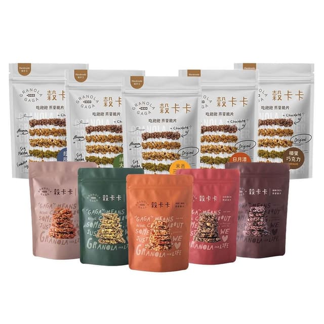 【GRANOLA GAGA 穀卡卡】燕麥脆片200g/500g (原味/榛果巧克力/日月潭紅茶/抹茶大豆/米香三寶柑/;高纖低卡/早餐麥片/零嘴餅乾)