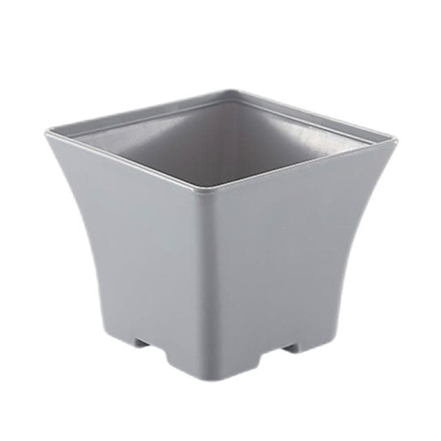 【生活職人】盆栽 塑膠花盆 花盆 盆栽容器 一組2個 莫蘭迪 四方透氣盆 仿水泥盆 花器 盆器 大花盆 多肉植物