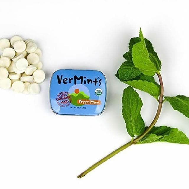 美國 Organic VerMints 有機薄荷糖40g (原味;清口糖/無麩質/素食/低卡零食/糖果) 