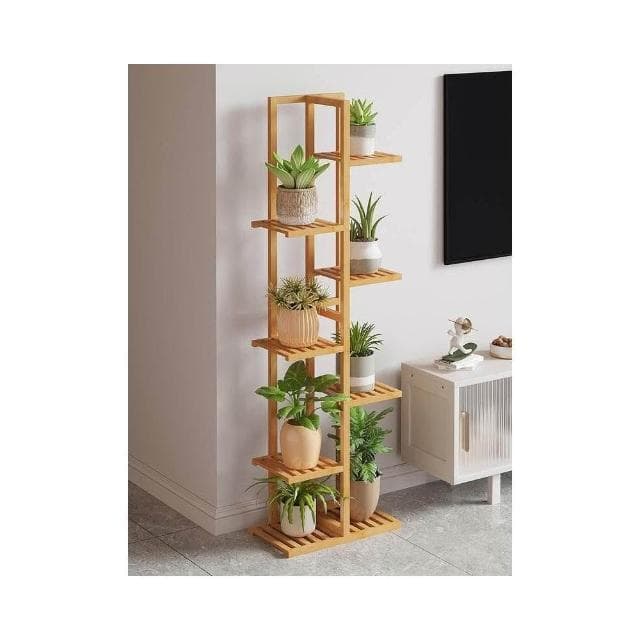 -上喜精選- 免運費 盆栽架 花架 置物架 陽臺花架子 客廳落地式實木盆栽竹多層植物多肉小花盆架