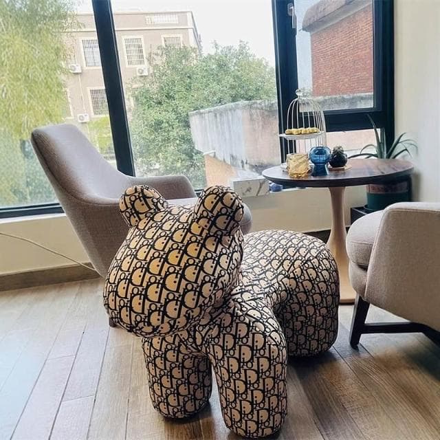 客廳公仔椅 造型動物椅網紅客廳小馬椅子坐凳創意動物造型座椅裝飾擺件落地喬遷禮物