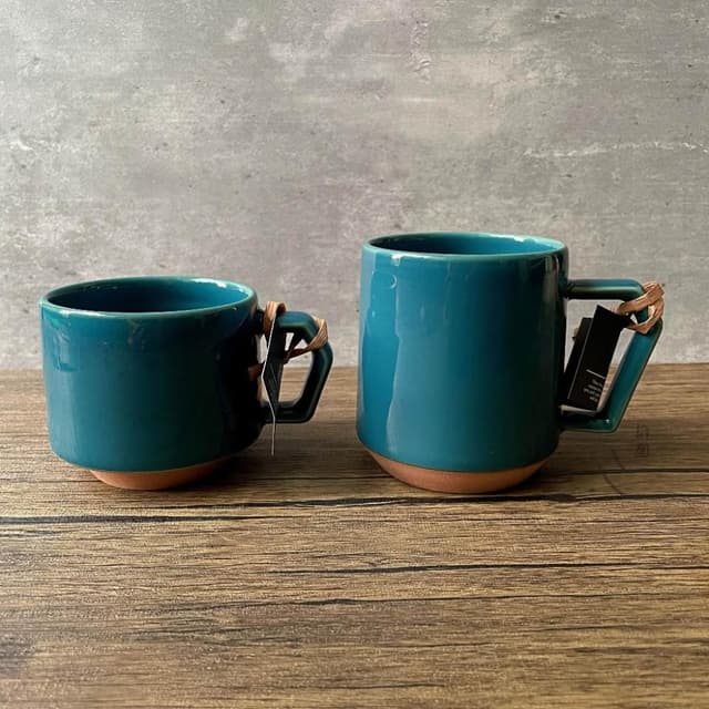［拾憩］日本 CHIPS Mug 馬克杯-藍綠色 280/380ml 美濃燒 水杯 咖啡杯 茶杯 杯子 生日禮物 入厝