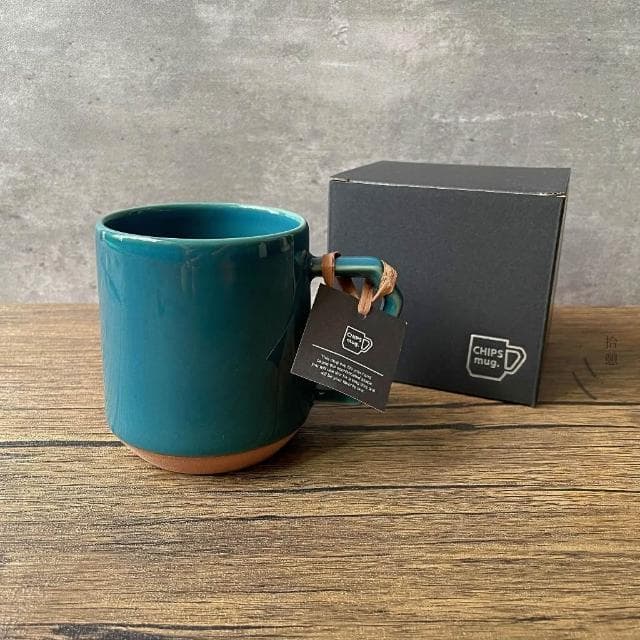 ［拾憩］日本 CHIPS Mug 馬克杯-藍綠色 280/380ml 美濃燒 水杯 咖啡杯 茶杯 杯子 生日禮物 入厝