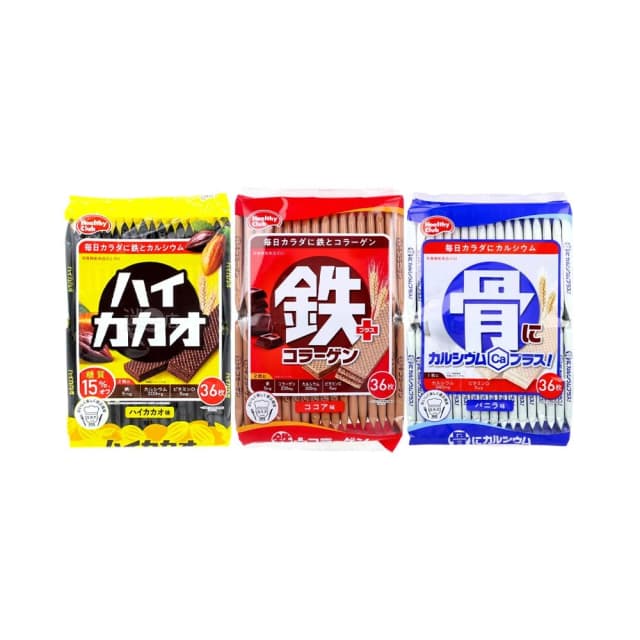 【Hamada 哈馬達】威化餅36枚 骨香草 鐵巧克力 鈣+鐵苦巧克力