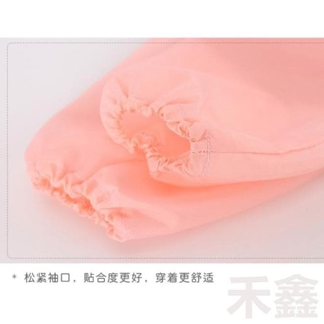 Q貝比 現貨 寶寶飯兜儿童棉質長袖罩衣EVA防水飯衣嬰兒反穿衣