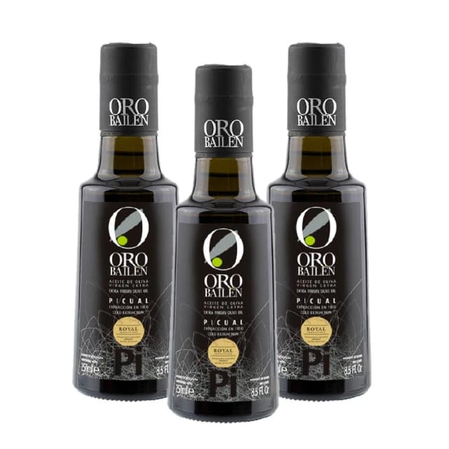 【Oro Bailen 皇嘉】皇家級Picual特級冷壓初榨橄欖油250ml-3入組 (生飲橄欖油/料理涼拌/烹調油)