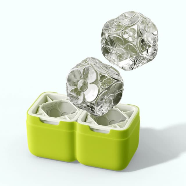 【ZOKU】藝術花朵製冰模具-2顆/組 (冰塊盒/造型冰塊/冰塊模具/製冰器)