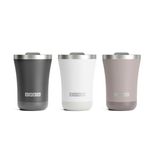 【ZOKU】車用真空不鏽鋼保溫杯350ml (黑/灰/白;隨行杯/環保杯/咖啡杯)
