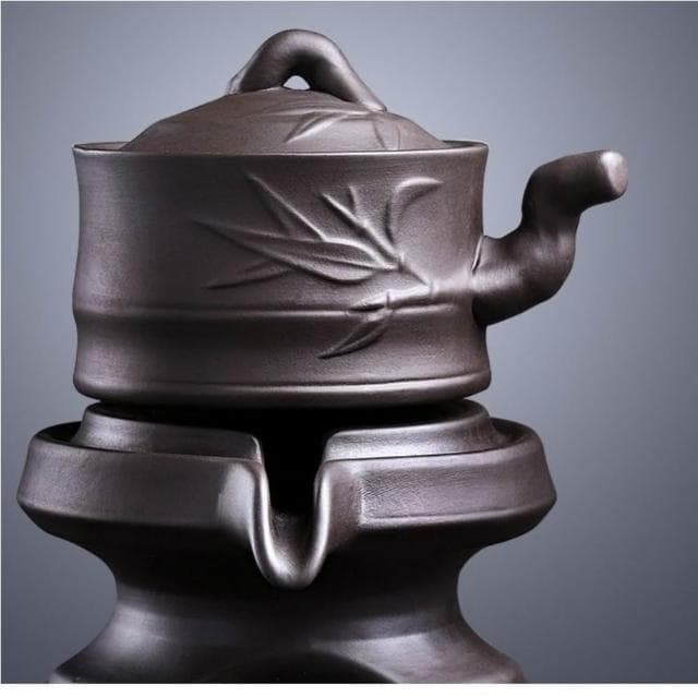 紫砂茶具套裝 茶道茶葉罐泡茶壺 家用簡約半全自動石磨懶人功夫茶杯
