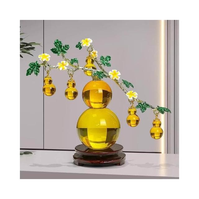 免運水晶擺件葫蘆高檔客廳電視櫃玄關裝飾喬遷禮物創意工藝品擺臺新款