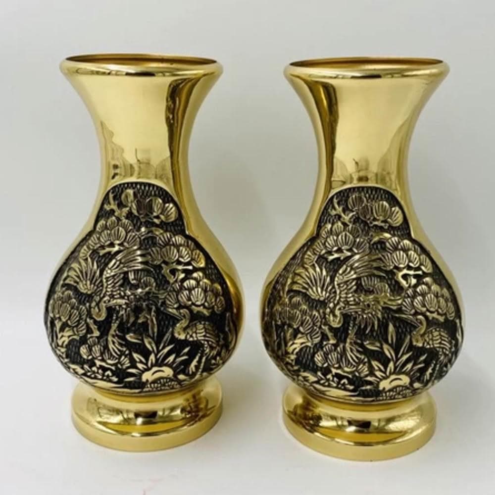 【古德金香】松鶴花瓶 吉祥 富貴 佛具 中元普渡