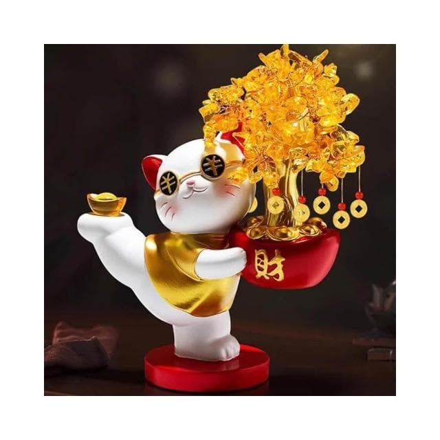 熱賣✨招財貓 入厝禮物 招財擺飾 發財樹 店面裝飾 開幕送禮 家裡擺飾 裝飾品擺件 開業送禮 喬遷禮品 開幕禮品SY