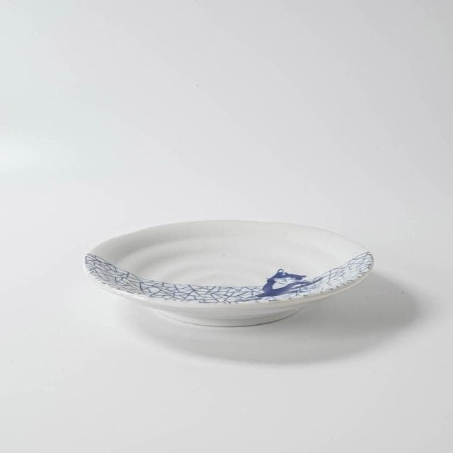 【美濃燒】SHICHITA 貓咪系列陶瓷淺碗 16.5cm (冰裂紋;小碗/飯碗)