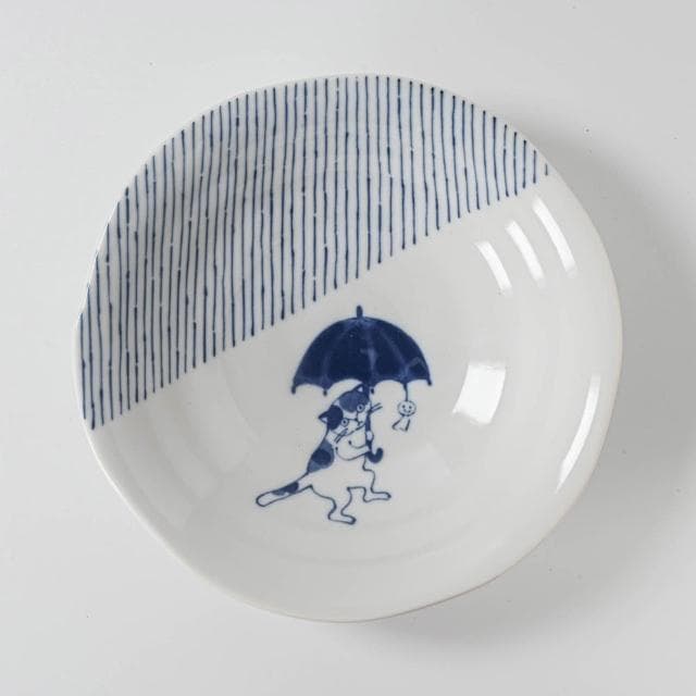【美濃燒】SHICHITA 貓咪系列陶瓷淺碗 16.5cm (十草;小碗/飯碗)