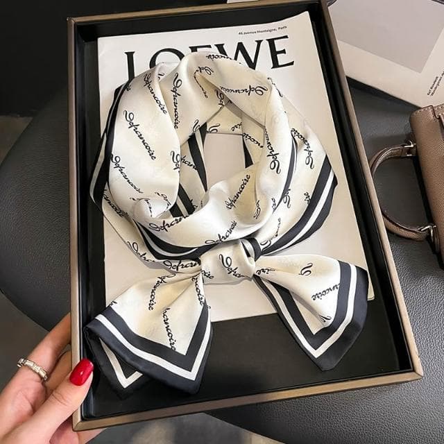 🎗飾間首飾鋪 小長條方巾絲巾女春秋夏季搭配襯衫圍脖子護頸薄圍巾裝飾領帶飄帶