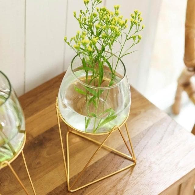 ［拾憩］CREER 簡約支架玻璃花瓶(插花 花器 鮮花 乾燥花 透明花瓶 擴香瓶 生態瓶 裝飾 佈置)