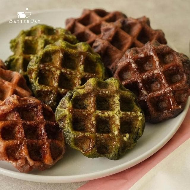 BatterDay焙日 麻糬鬆餅粉500g-6入組 (格子Q鬆餅/列日鬆餅/預拌粉/純素)