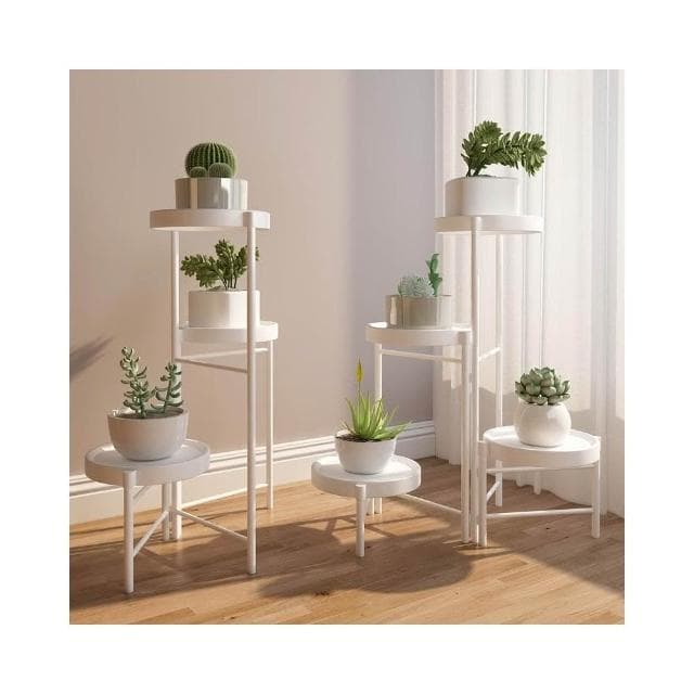 跨境簡易折疊鐵藝花架陽臺室內金屬植物架廠家批發落地小型盆栽架