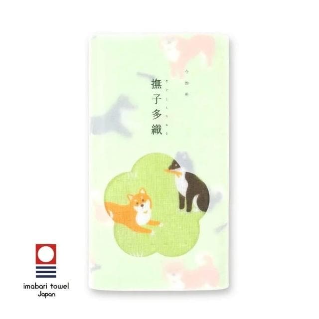 日本 撫子多織 紗布毛巾 34x90cm (柴犬;今治毛巾/口水巾/洗臉巾/彌月禮/宮本株式會社)