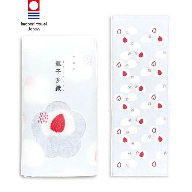 日本 撫子多織 紗布毛巾 34x90cm (草莓;今治毛巾/口水巾/洗臉巾/彌月禮/宮本株式會社)