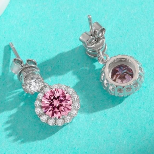 【米蘭精品】現貨+預購 頂級莫桑鑽石耳環925純銀女銀飾(圓包耳針女飾品74lr65)