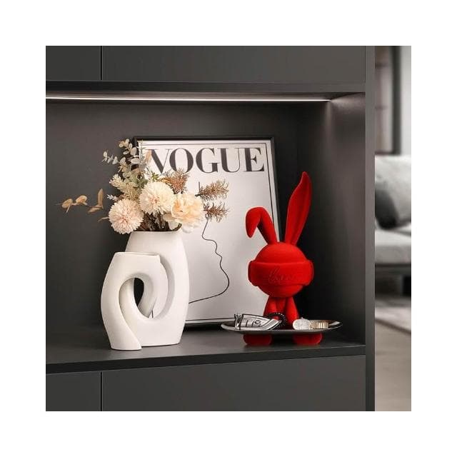 创意钥匙收纳玄关兔子摆件客厅轻奢入户电视柜装饰品乔迁新居礼物