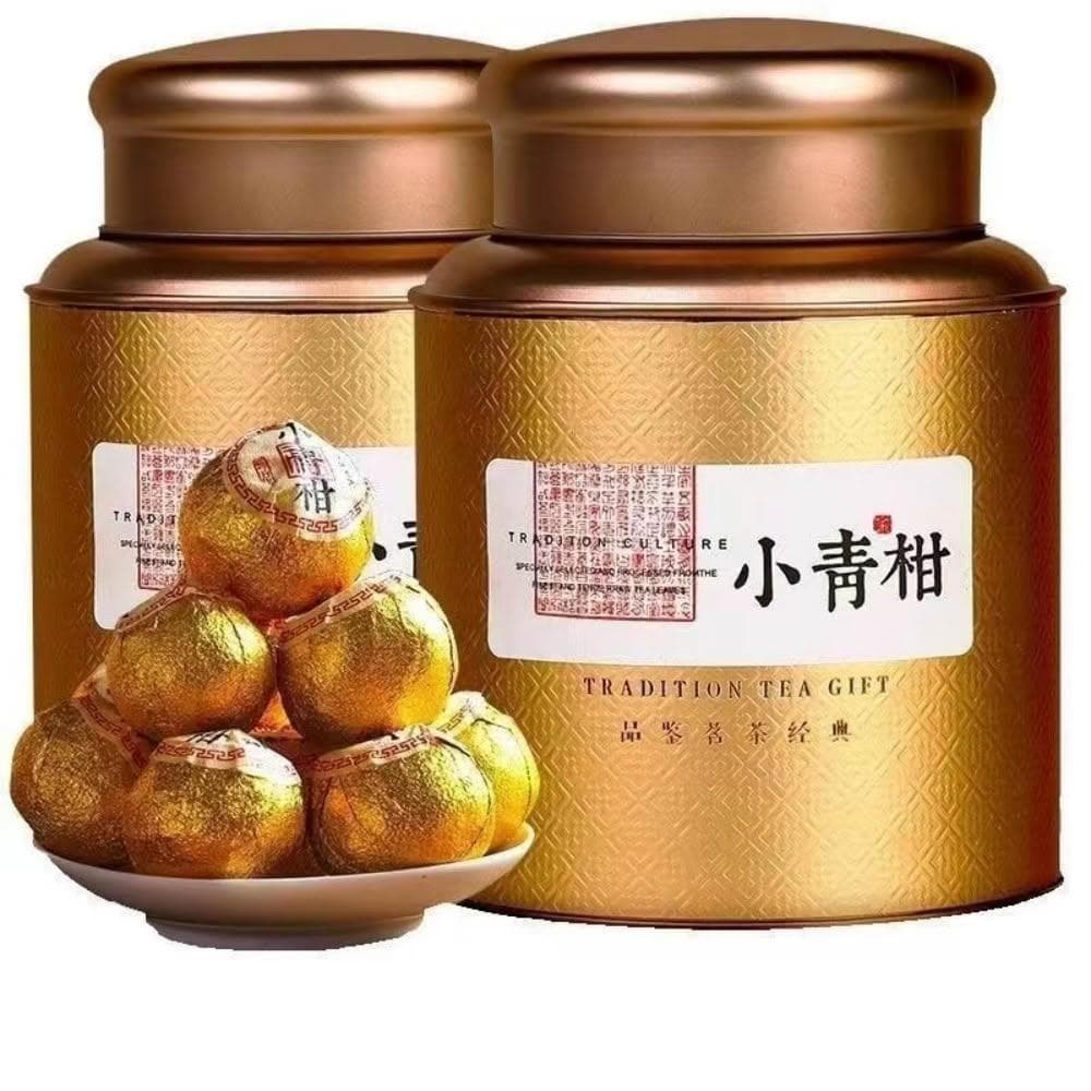 普洱小青柑 正宗新會濃香型陳皮生曬小青柑250g禮品新會小青柑普洱茶 陳皮宮廷普洱柑普茶 橘子茶 普洱茶云南宮熟茶
