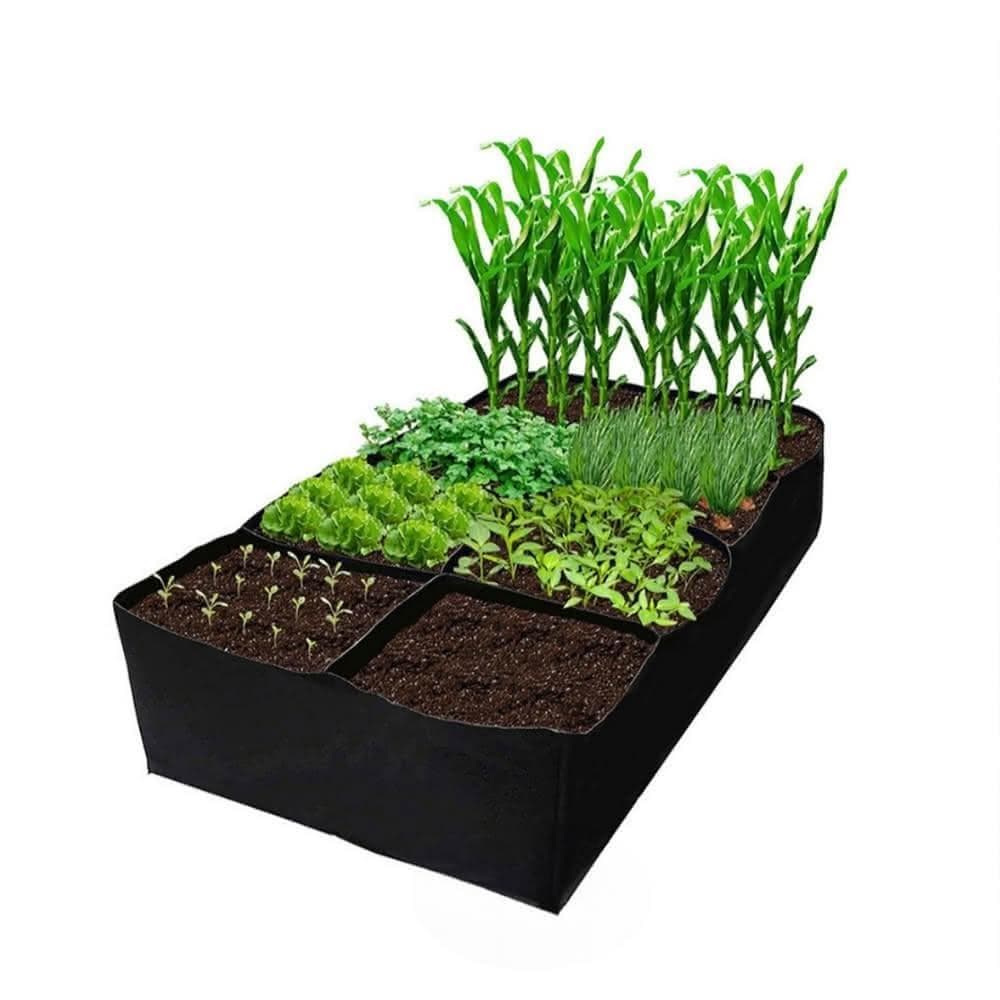 Bingo賓購 方型種植袋 不織布移植袋 8格方形(移植袋 種植袋育苗袋 植物袋 植栽袋 植樹袋 美植袋 移植袋 種菜)