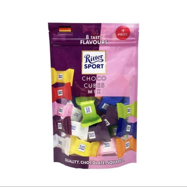 Lucky 巧剋力 德國RitterSport瑞特斯波德雜錦迷你巧剋力果仁袋裝150g零食糖果