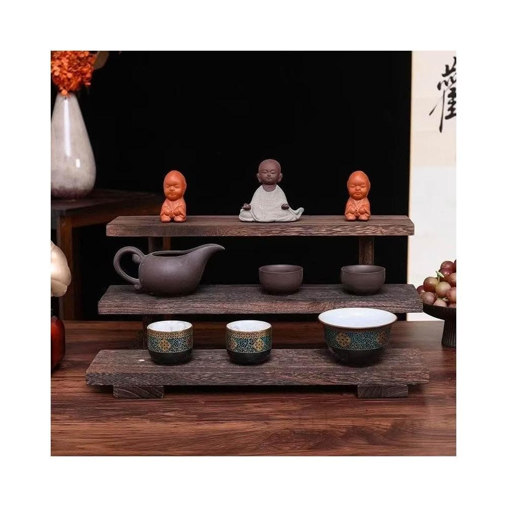 木質 茶杯架 置物架 桌面 階梯 展示架 茶具 茶壺 收納架 博古 飄窗架 擺放架 晾杯架 中式展示架 杯架